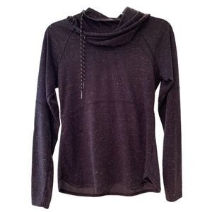 Cute, soft light cowl neck pull over with hood